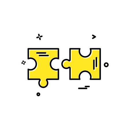 Puzzle icon design vectorのイラスト素材