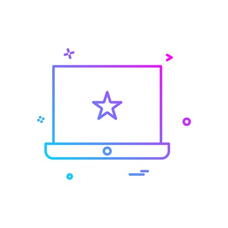laptop icon vector designのイラスト素材