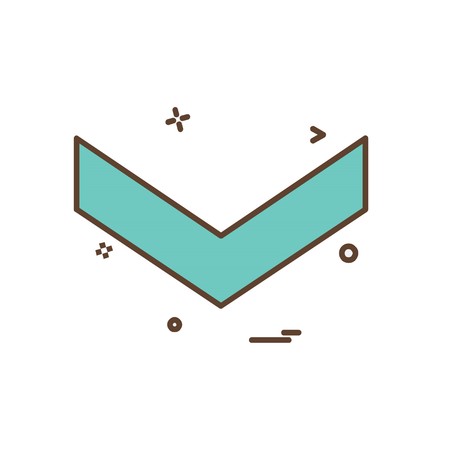 Down arrow icon design vectorのイラスト素材