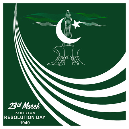 Pakistan Resolution day design vectorのイラスト素材