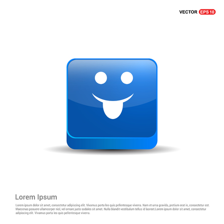 Emoji icon - 3d Blue Button.のイラスト素材