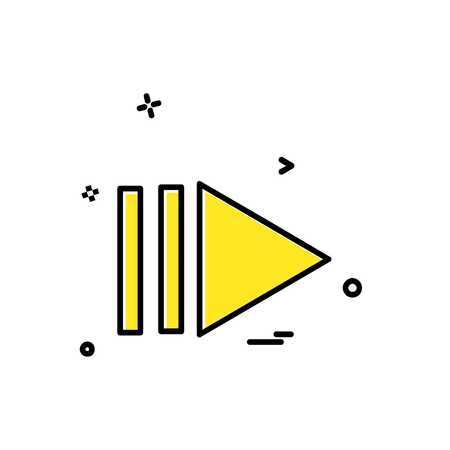 Next button icon design vectorのイラスト素材