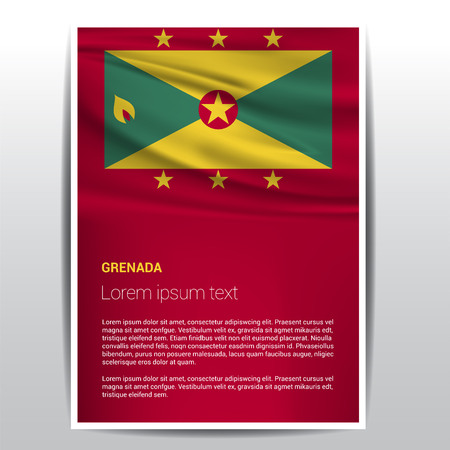 Grenada flag design vectorのイラスト素材