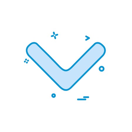 Down arrow icon design vectorのイラスト素材