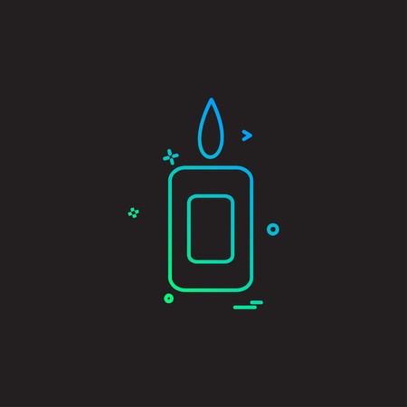 Candle icon design vectorのイラスト素材