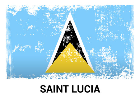 Saint Lucia flags design vectorのイラスト素材