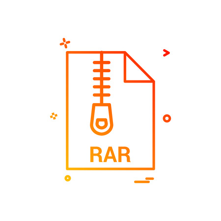 rar file file extension file format icon vector designのイラスト素材