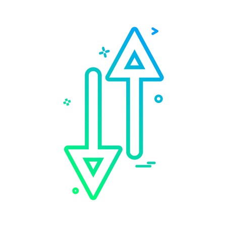 arrow up down way icon vector designのイラスト素材