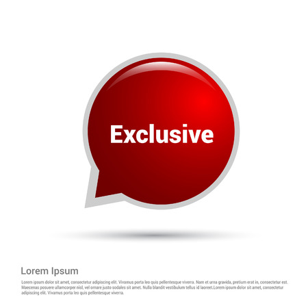 Chat bubble design with exclusive typographic design vectorのイラスト素材