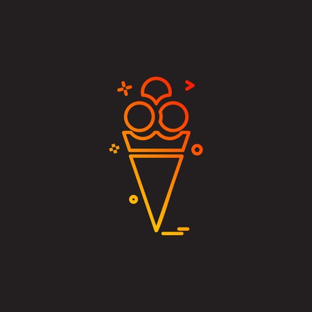 ice cream icon vector designのイラスト素材