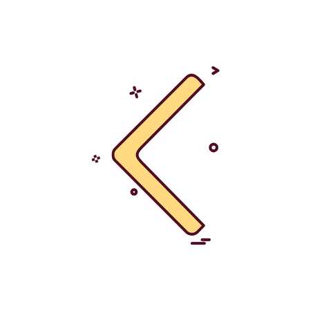 Left arrow icon design vectorのイラスト素材