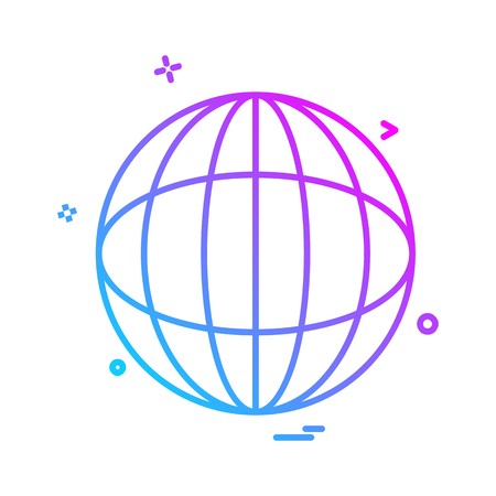 Globe icon design vectorのイラスト素材