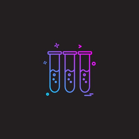 test tube lab flask icon vector designのイラスト素材