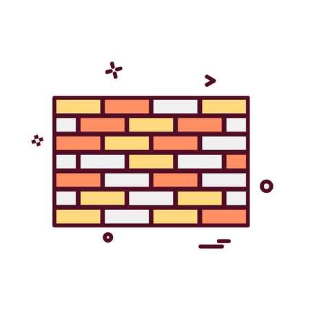 Wall icon design vectorのイラスト素材