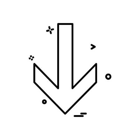 Down arrow icon design vectorのイラスト素材