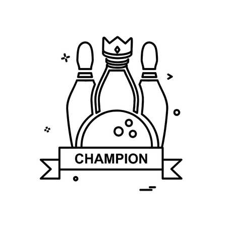Bowling icon design vectorのイラスト素材
