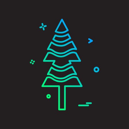 Tree icon design vectorのイラスト素材