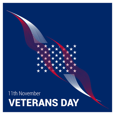 Happy Veterans day design with typography vectorのイラスト素材