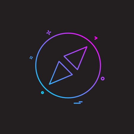 Compass icon design vectorのイラスト素材