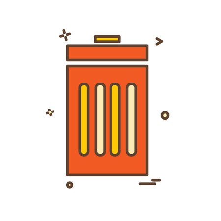 Trash icon design vectorのイラスト素材