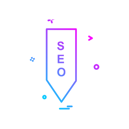 Seo tag icon design vectorのイラスト素材