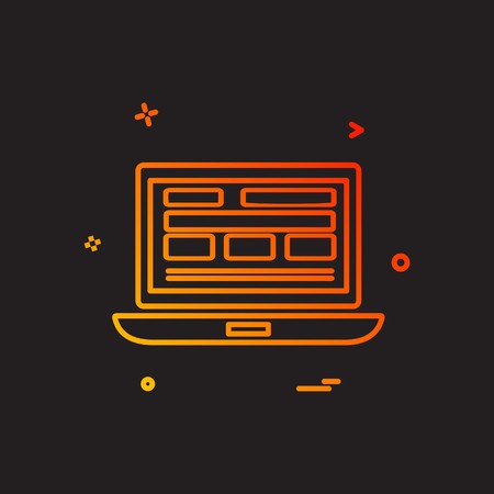 Website layout icon design vectorのイラスト素材