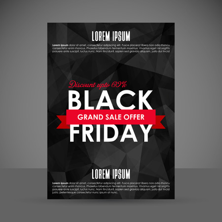 Black Friday sale card design vectorのイラスト素材