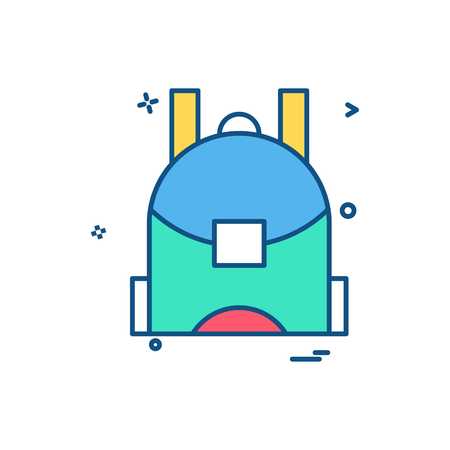 school bag icon vector designのイラスト素材