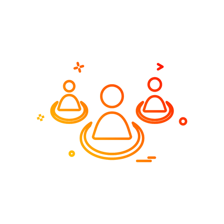 Group avatar icon design vectorのイラスト素材