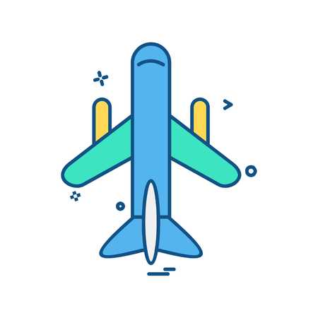 Aeroplane icon design vectorのイラスト素材