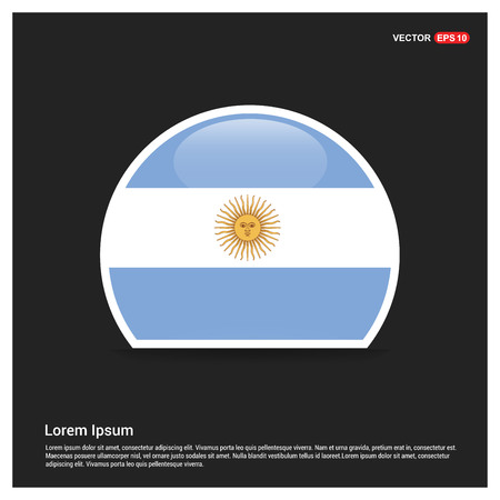 Argentina flag design vectorのイラスト素材