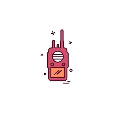 communication device police radio walkie talkie icon vector designのイラスト素材