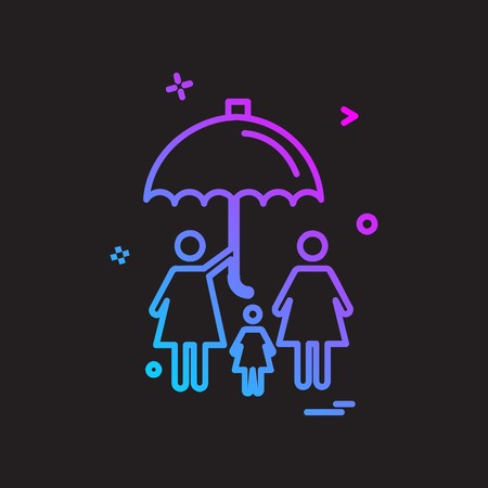 Umbrella icon design vectorのイラスト素材
