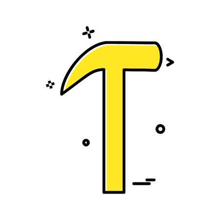 Hammer icon design vectorのイラスト素材