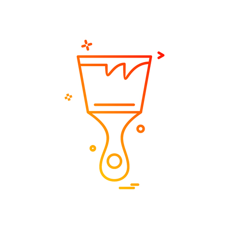 bursh icon vector designのイラスト素材