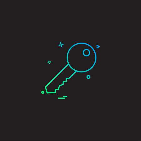 Key icon design vectorのイラスト素材