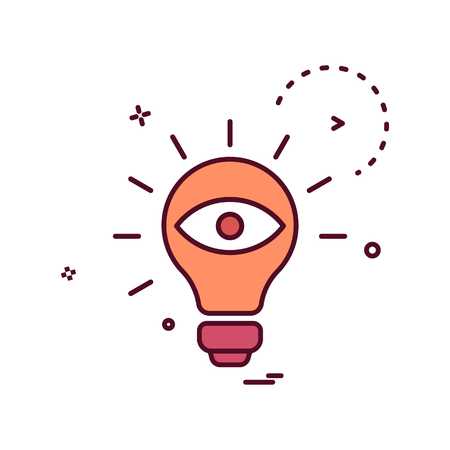 bulb eye icon vector designのイラスト素材