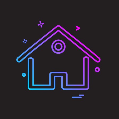 Home icon design vectorのイラスト素材