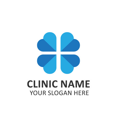 Medical logo design with typography vectorのイラスト素材