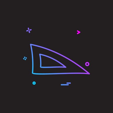 ruler scale triangle icon vector designのイラスト素材