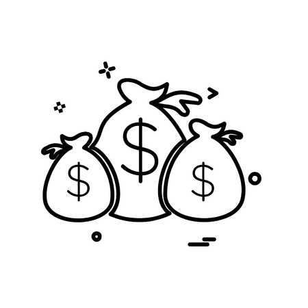 Dollar icon design vectorのイラスト素材