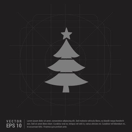 X-Mas Tree Icon - Black Creative Background - Free vector iconのイラスト素材