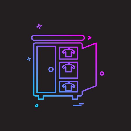 Home furniture icon design vectorのイラスト素材