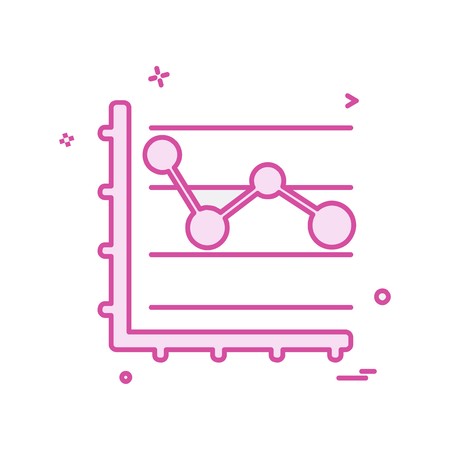 Graph icon design vectorのイラスト素材