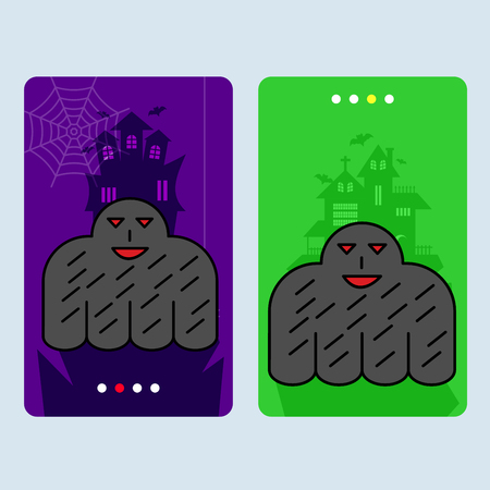 Happy Halloween invitation design with ghost vectorのイラスト素材