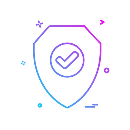 Sheild icon design vectorのイラスト素材