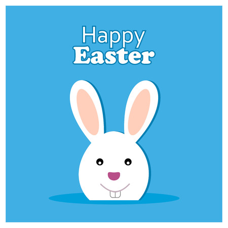 Happy Easter day card with creative design typography and light theme vectorのイラスト素材