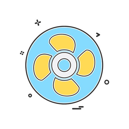 Fan icon design vectorのイラスト素材