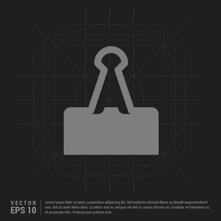 Attach Paper Icon - Black Creative Background - Free vector iconのイラスト素材