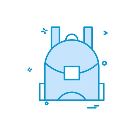 school bag icon vector designのイラスト素材